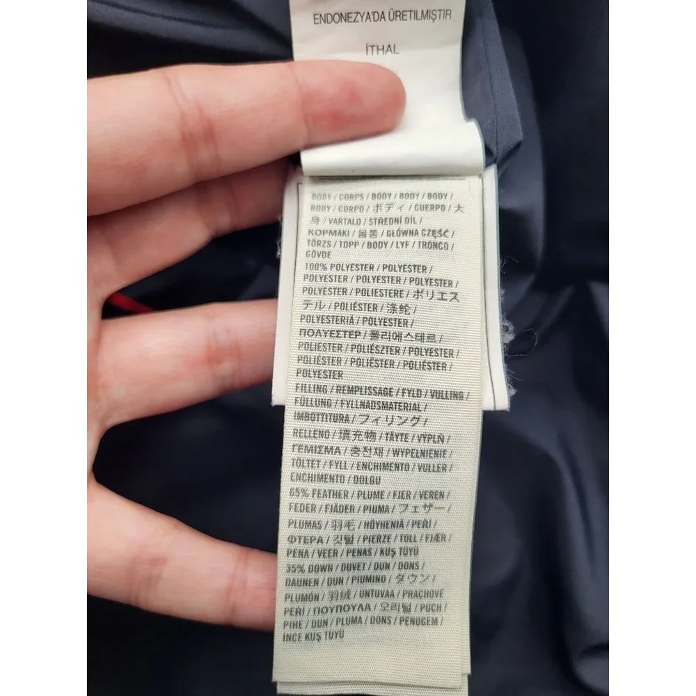 Hollister Puffer Coat Full Zip Hooded Blue Young Women's M Y2K Down, Polyester - Picture 5 of 12